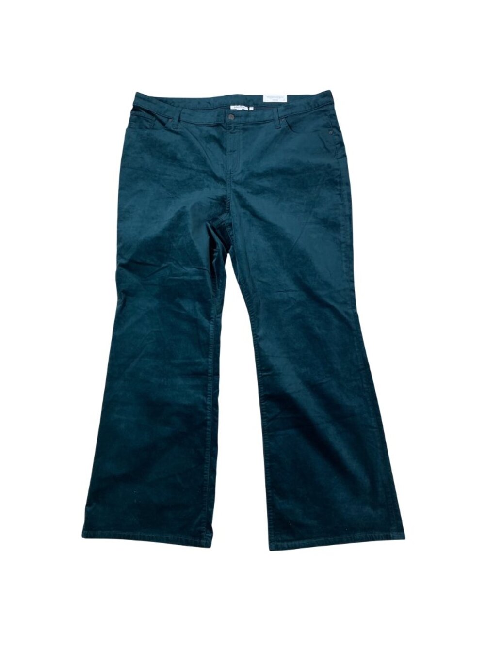 Chico's So Slimming Velvet Girlfriend Flare Jeans Pants 20R (4) Enchanted Forest